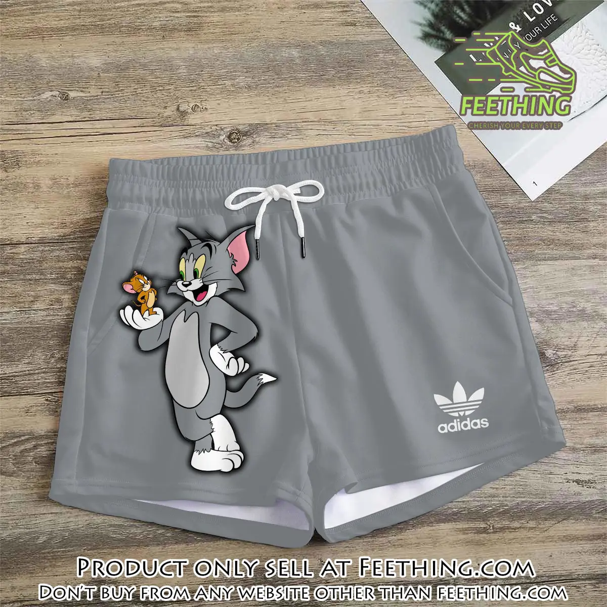 Premium tom & jerry in adidas women shorts lady beach shorts wms1074 ft5936854